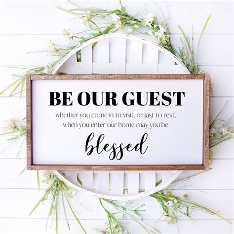 Be Our Guest Wood Sign Guest Room Signs Entryway Signs - Etsy UK