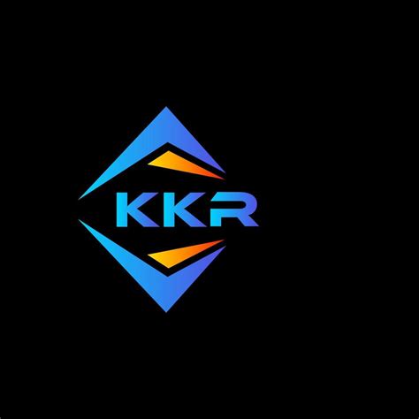 KKR abstract technology logo design on Black background. KKR creative initials letter logo ...