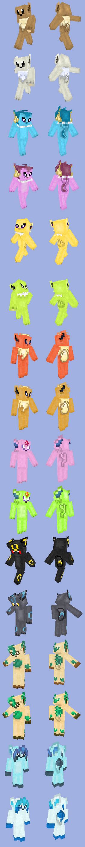 Eeveelution Minecraft Skins by DarkShinyCharizard on DeviantArt