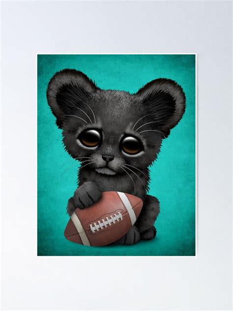 "Black Panther Cub Playing With Football" Poster by JeffBartels | Redbubble