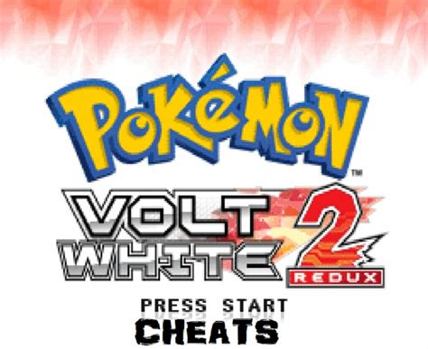 Pokemon Volt White 2 Redux Cheats | PokemonCoders