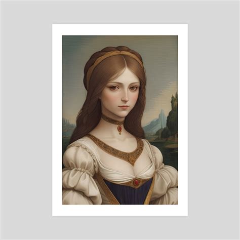 Renaissance portrait of a beautiful italian woman , an art print by Bloser 117 - INPRNT