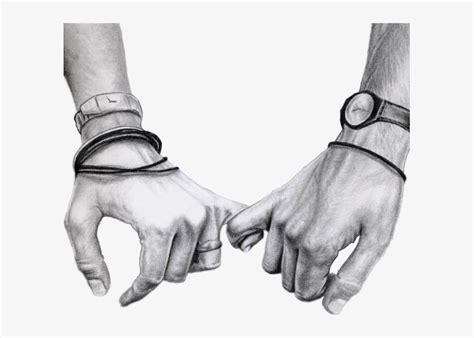 Holdinghands Love Couple Sketch Blackandwhite Hands - Holding Hands Drawing Realistic - Free ...