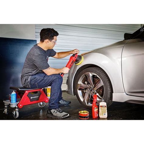 Heavy Duty Roller Mechanics Seat and Brake Stool with 4-in.