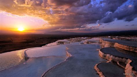 Hillside Thermal Pools in Pamukkale, Turkey [2560x1440] by SuperStock ...