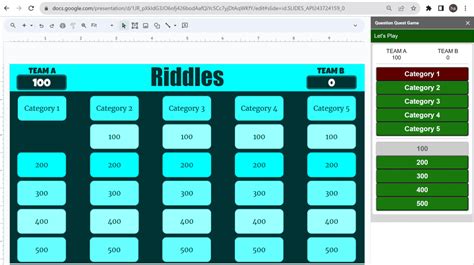 Jeopardy Game Maker Online | Free Google Slides Template - smoothslides.com