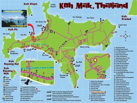 koh mak karte insel thailand golf | Thailand, Insel, Maker