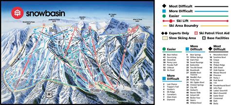 Snowbasin Piste Map | trails & marked ski runs | SNO