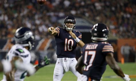 WATCH: Chicago Bears QB Mitch Trubisky throws 1st INT of 2018