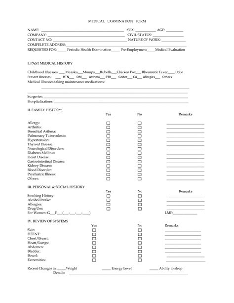 Medical Examination Form - How to create a Medical Examination Form ...