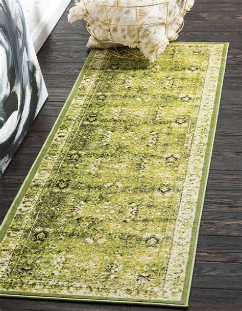 Green 2' x 6' Istanbul Runner Rug | eSaleRugs