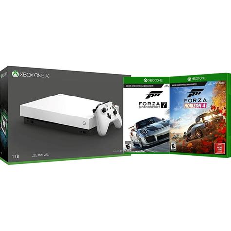 Microsoft Xbox One X White Special Edition Racing Bundle: Xbox One X ...