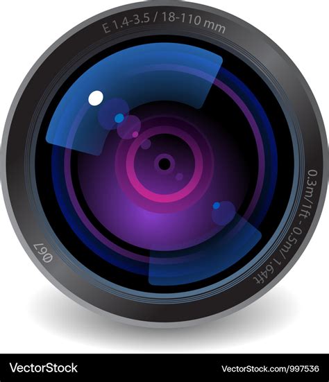 Icon for camera lens Royalty Free Vector Image