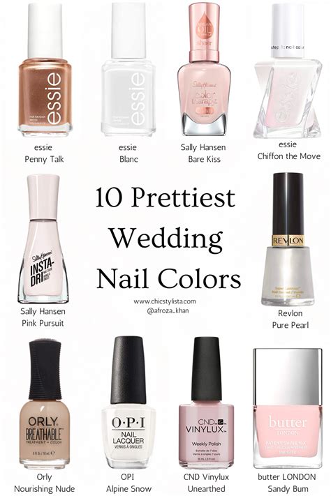 10 prettiest nail colors to wear on your wedding day - Chic Stylista