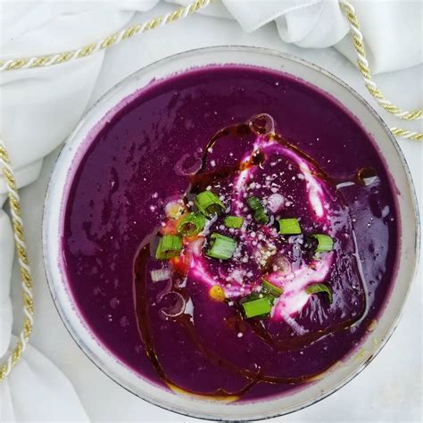 Purple Sweet Potato Soup with Bone Broth - The Hint of Rosemary