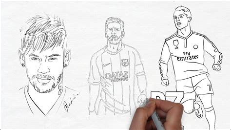 Neymar And Messi Drawings