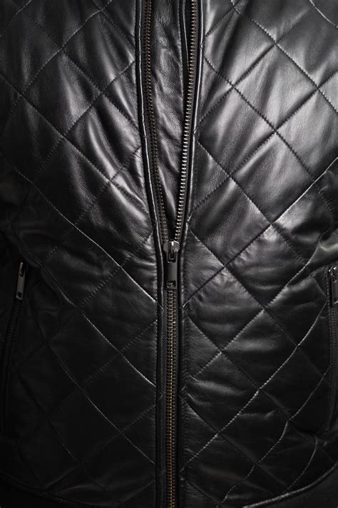 Quilted Leather Bomber Jacket V1 - Tailwind Apparel