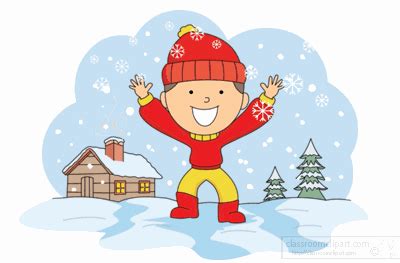 Weather Animated Clipart: boy-in-snow-animated : Classroom Clipart