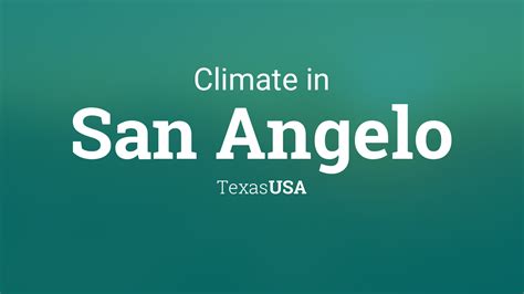 Climate & Weather Averages in San Angelo, Texas, USA