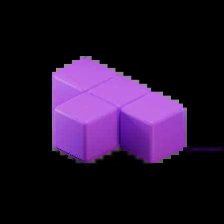 T-Shape Tetris Block 3D Icon download in PNG, OBJ or Blend format