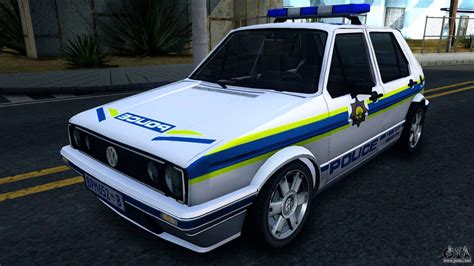 Volkswagen Golf White South African Police for GTA San Andreas