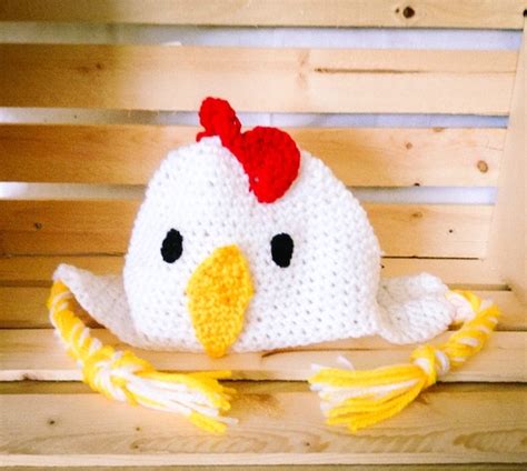 Items similar to Cute Chicken Crochet Hat, baby crochet hat, kids chicken hat, childrens ...