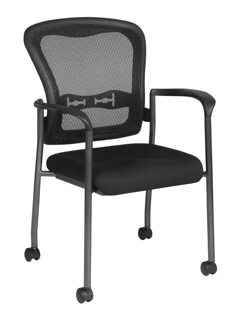 OfficeStar ProLine II 84540 Series 4 Leg Guest Chair w/Casters - WorkSmart