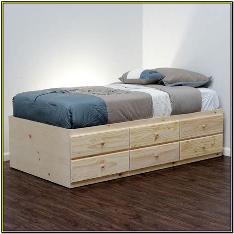 Bed Frame With Drawers Twin - Bedroom : Home Decorating Ideas #vPkNDzx82Y