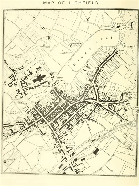 Map of Lichfield | Old maps, Lichfield, Map