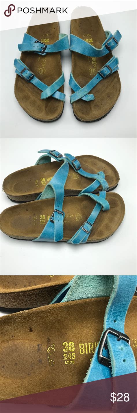 Birkenstock Turquoise Teal Blue Mayari Sandals 38 | Birkenstock, Birkenstock shoes, Teal blue