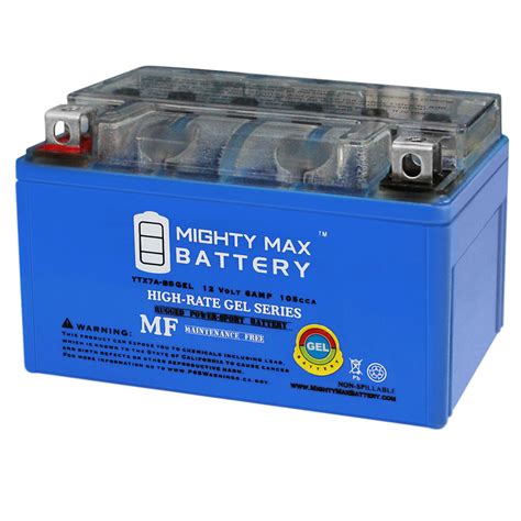 YTX7A-BS GEL 12V 6AH GEL Battery for Motorcycle - MightyMaxBattery