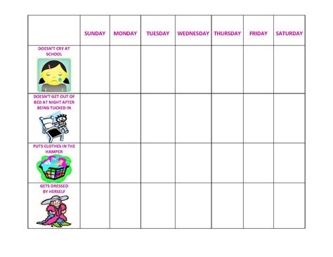 Behavior Charts Printable for Kids | Activity Shelter | Behavior modification chart, Behavior ...