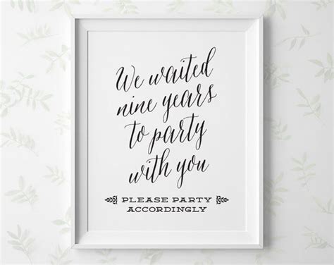 PRINTABLE Funny Wedding Bar Sign We Waited X Years to Party | Etsy