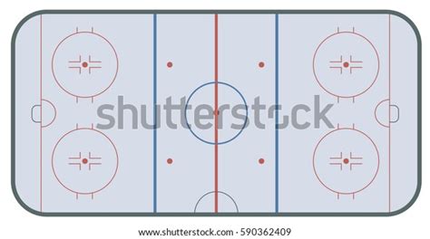 Ice Hockey Rink Markings Top View Stock Vector (Royalty Free) 590362409 ...