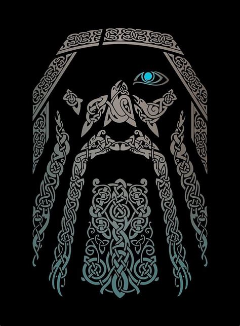 ODIN Essential T-Shirt by RAIDHO | Viking art, Norse tattoo, Vikings