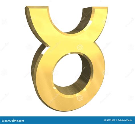 Taurus Astrology Symbol in Gold (3d) Stock Illustration - Illustration ...