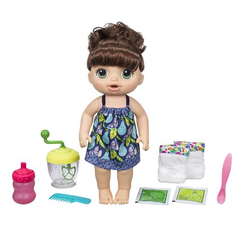 Baby Alive Sweet Spoonfuls Baby Doll- Brown Straight Hair - Walmart.com