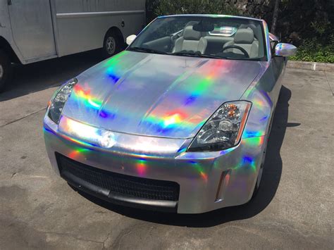 Silver Holographic Laser Chrome Iridescent Vinyl Wrap Car Film Air Bubble Free | eBay