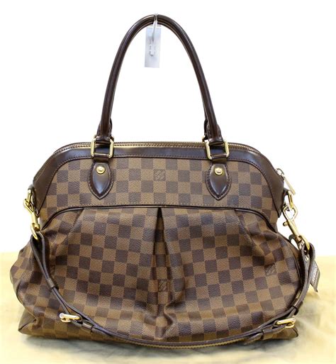 LOUIS VUITTON Damier Ebene Trevi GM Brown Shoulder Bag TT2216