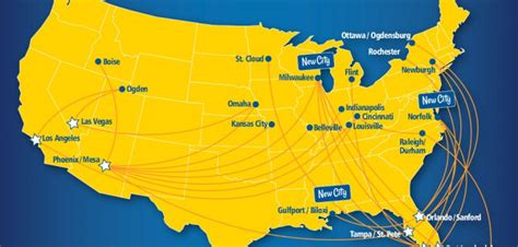 Allegiant Route Map Interactive - Map Of South America