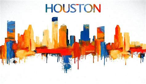 Houston Skyline Vector at GetDrawings | Free download