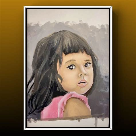 A3 custom portrait painting (comes with frame), Hobbies & Toys, Stationery & Craft, Art & Prints ...