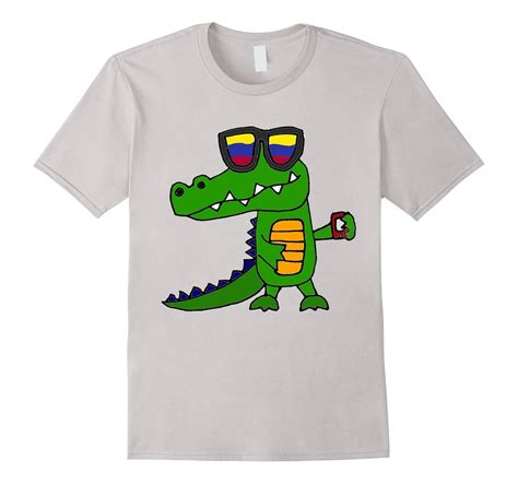 Smiletodaytees Funny Alligator in Sunglasses T-shirt-PL – Polozatee