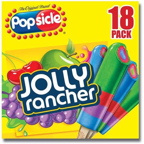 Popsicle Jolly Rancher Ice Pops Candy Flavor Ice Pops 29.7 oz, 18 Count - Walmart.com - Walmart.com