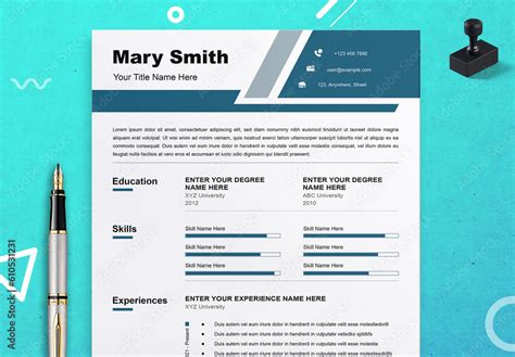 CV Resume Stock Template | Adobe Stock