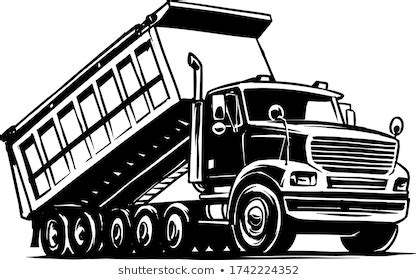 Dump Truck Vector Illustration Isolated On Stock Vector (Royalty Free) 1742224352 | Shutterstock ...