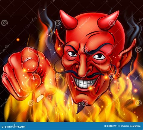 Devil in Hell Fire stock vector. Illustration of halloween - 88482711