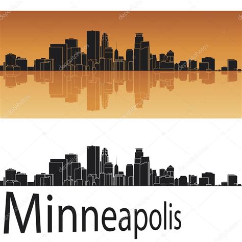 Minneapolis skyline — Stock Vector © paulrommer #21252647