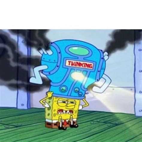 Spongebob Thinking Hard Blank Template - Imgflip