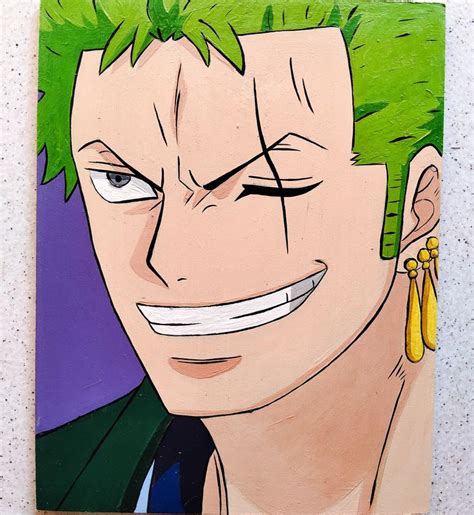 Zoro - One Piece | Pinturas pequeñas, Dibujos abstractos, Lienzos pintados